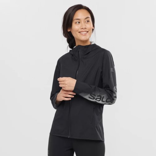 Black Salomon Bonatti Waterproof Women's Shell Jackets | IE PL7249